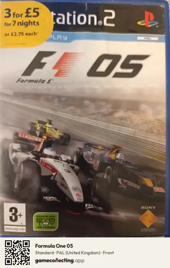 Formula One 05 PlayStation 2, United Kingdom box front