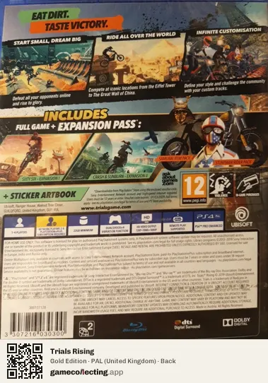 Trials Rising PlayStation 4, United Kingdom box back