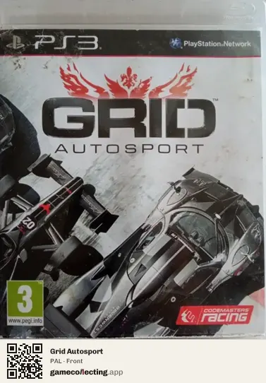 Grid Autosport PlayStation 3, PAL box front