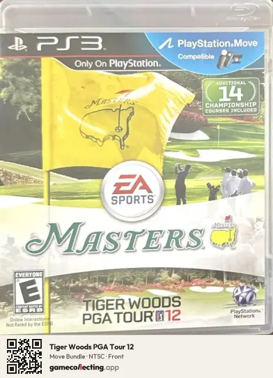 Tiger Woods PGA Tour 12 PlayStation 3, NTSC box front