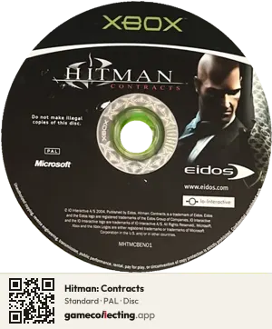 Hitman: Contracts Xbox, PAL disc