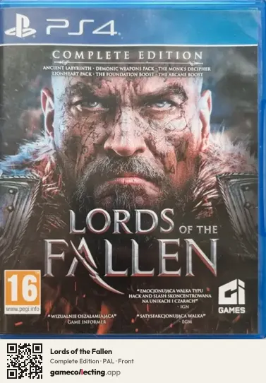 Lords of the Fallen PlayStation 4, PAL box front