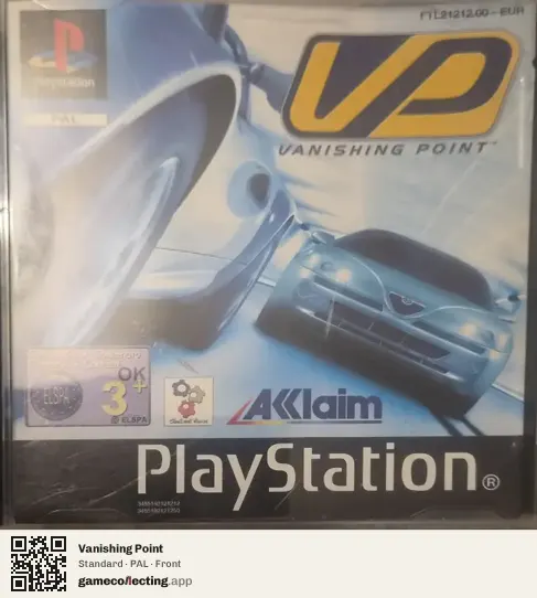 Vanishing Point PlayStation, PAL box front