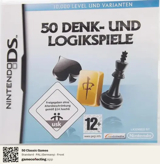 50 Classic Games Nintendo DS, Germany box front