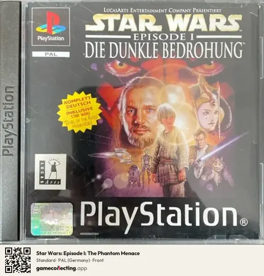 Star Wars: Episode I: The Phantom Menace PlayStation, Germany box front