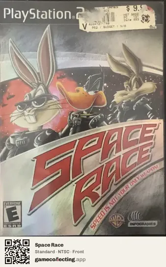 Space Race PlayStation 2, NTSC box front