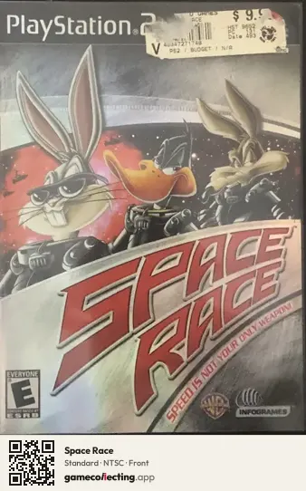 Space Race PlayStation 2, NTSC box front