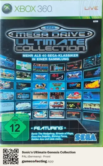 Sonic's Ultimate Genesis Collection Xbox 360, Germany box front