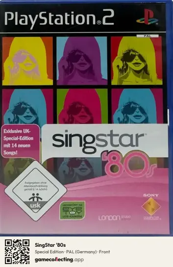 SingStar '80s PlayStation 2, Germany box front
