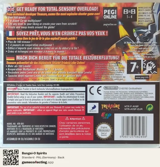 Bangai-O Spirits Nintendo DS, Germany box back