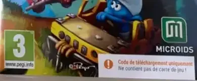 The Smurfs: 2 in 1 Game Collection, the PEGI square on its front