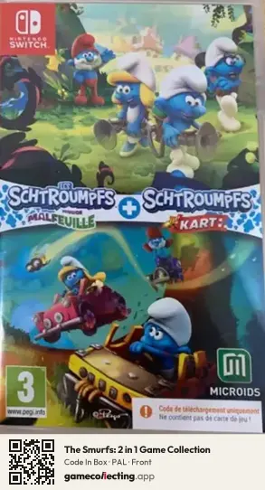 The Smurfs: 2 in 1 Game Collection Nintendo Switch, PAL box front