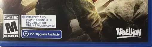 Sniper Elite 5, the ESRB box on its front