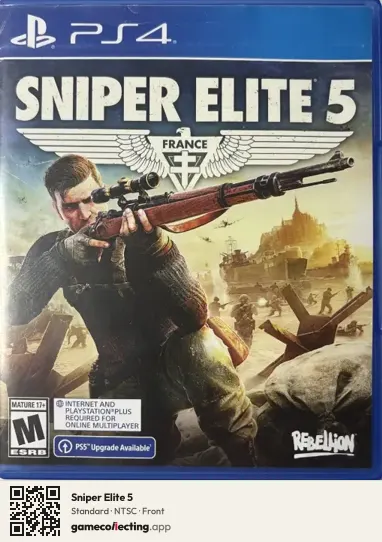 Sniper Elite 5 PlayStation 4, NTSC box front