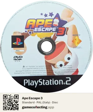 Ape Escape 3 PlayStation 2, PAL disc