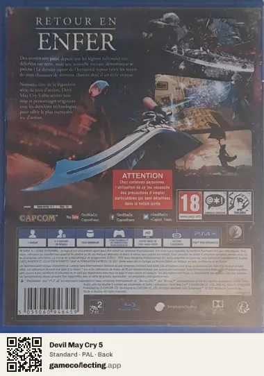 Devil May Cry 5 PlayStation 4, PAL box back