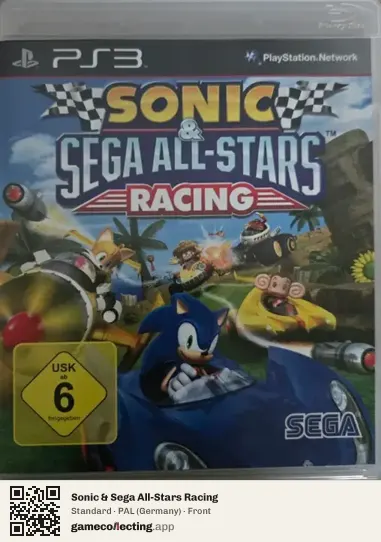 Sonic & Sega All-Stars Racing PlayStation 3, Germany box front