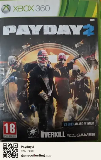 Payday 2 Xbox 360, PAL box front