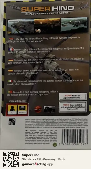 Super Hind PlayStation Portable, Germany box back