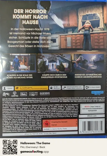 Halloween: The Game PlayStation 5, Germany box back