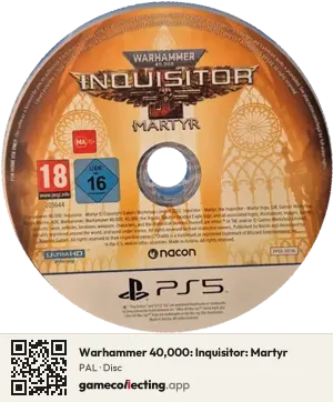 Warhammer 40,000: Inquisitor: Martyr PlayStation 5, PAL disc