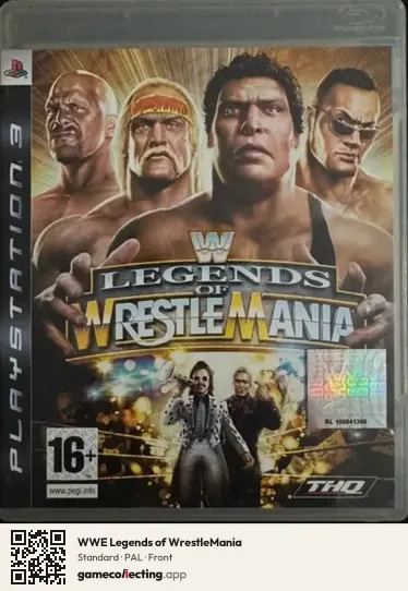 WWE Legends of WrestleMania PlayStation 3, PAL box front