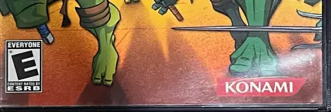 Teenage Mutant Ninja Turtles, the ESRB box on its front
