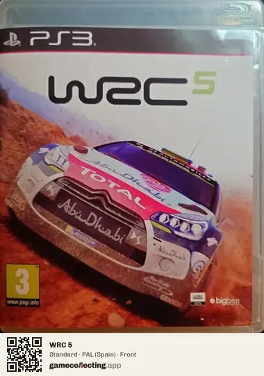 WRC 5 PlayStation 3, Spain box front