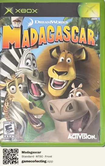 Madagascar Xbox, NTSC box front