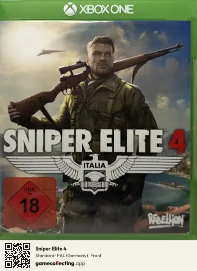 Sniper Elite 4 Xbox One, Germany box front
