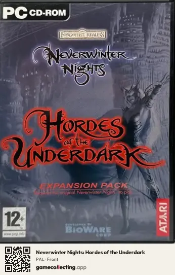 Neverwinter Nights: Hordes of the Underdark Computer, PAL box front