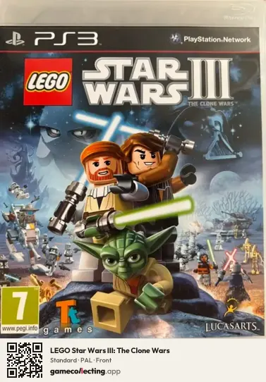 LEGO Star Wars III: The Clone Wars PlayStation 3, PAL box front