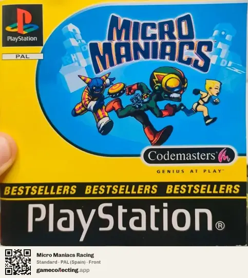 Micro Maniacs Racing PlayStation, Spain box front