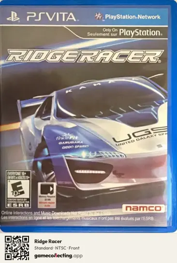 Ridge Racer PlayStation Vita, NTSC box front