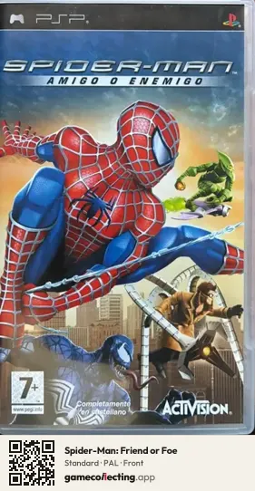 Spider-Man: Friend or Foe PlayStation Portable, PAL box front