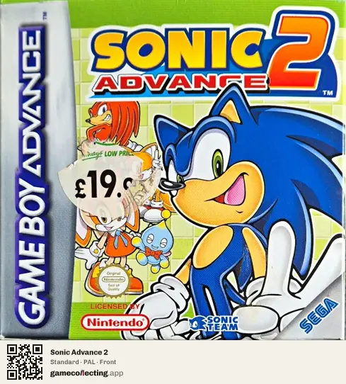 Sonic Advance 2 Game Boy Advance, PAL box front