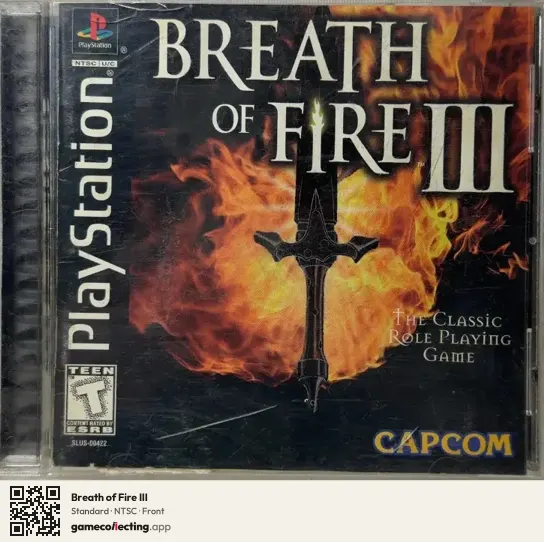 Breath of Fire III PlayStation, NTSC box front