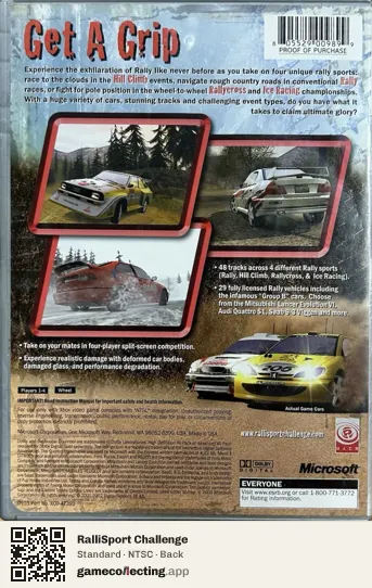 RalliSport Challenge Xbox, NTSC box back
