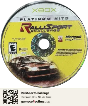 RalliSport Challenge Xbox, NTSC disc