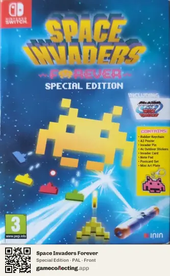 Space Invaders Forever Nintendo Switch, PAL box front