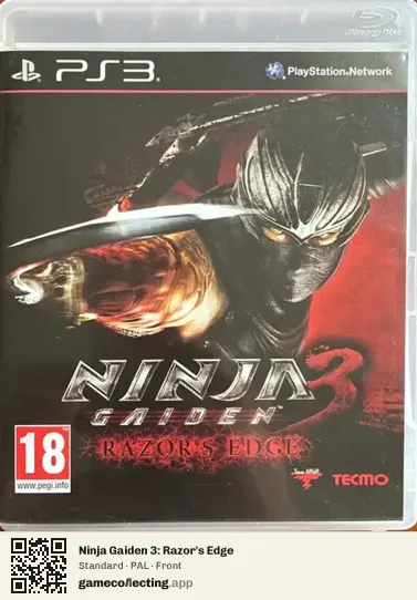 Ninja Gaiden 3: Razor's Edge PlayStation 3, PAL box front