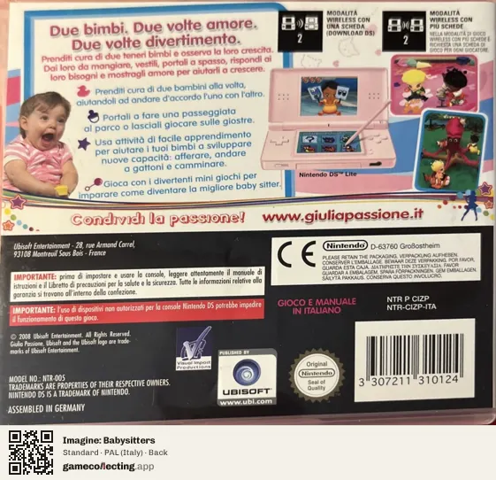 Imagine: Babysitters Nintendo DS, Italy box back