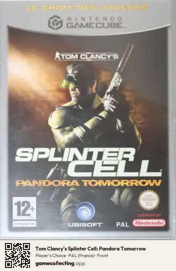 Tom Clancy's Splinter Cell: Pandora Tomorrow Nintendo GameCube, France box front