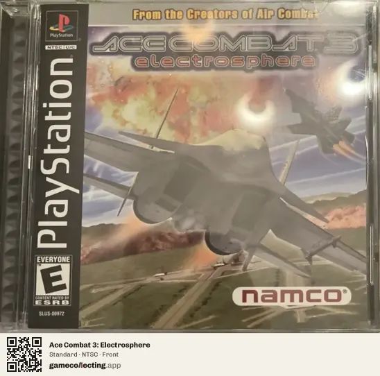 Ace Combat 3: Electrosphere PlayStation, NTSC box front