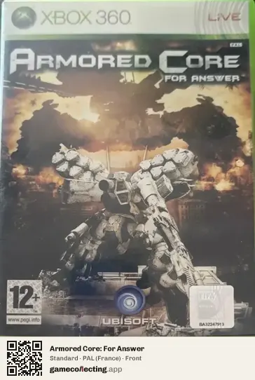 Armored Core: For Answer Xbox 360, France box front