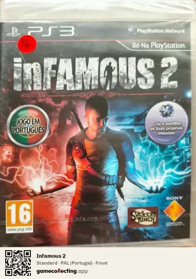 Infamous 2 PlayStation 3, Portugal box front