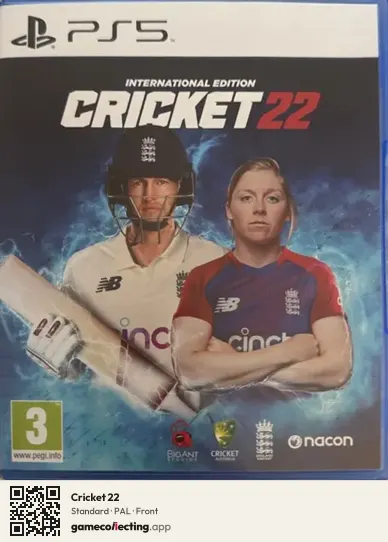 Cricket 22 PlayStation 5, PAL box front