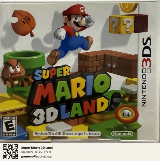 Super Mario 3D Land Nintendo 3DS, NTSC box front