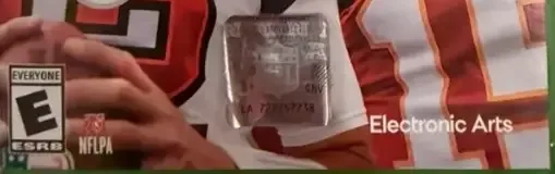 Madden NFL 22, the ESRB box on its front