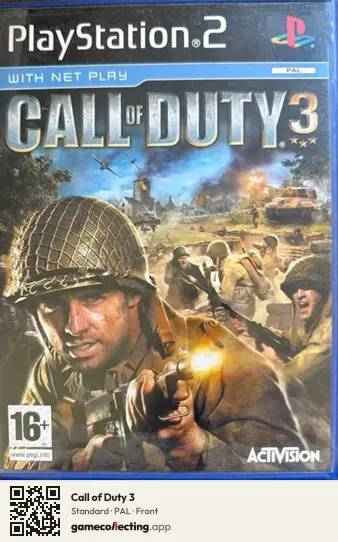 Call of Duty 3 PlayStation 2, PAL box front
